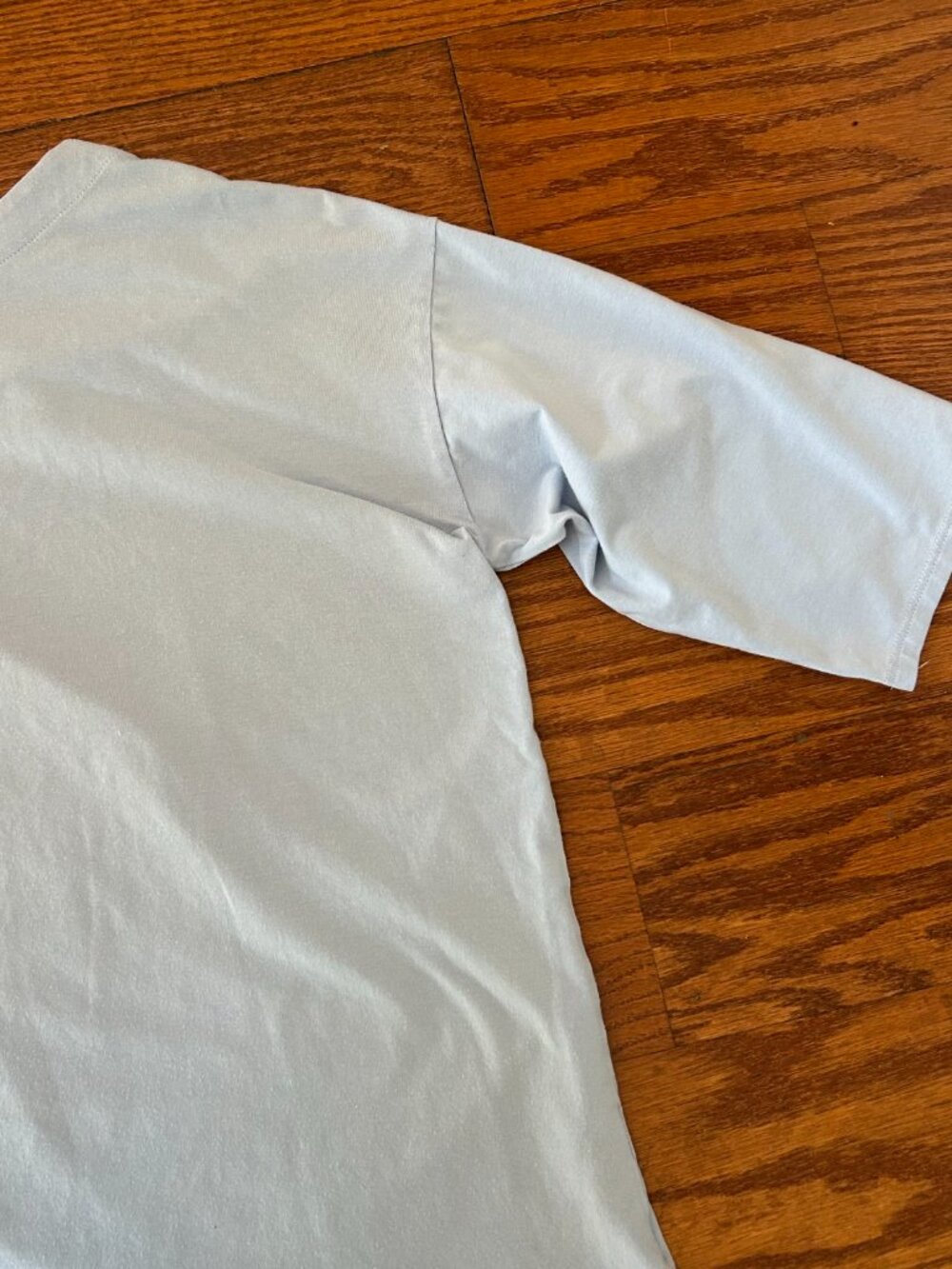 J Jill Womens Luxe Supima Pleat Back Tunic Elbow Sleeve Size XL Light Blue - Picture 6 of 12